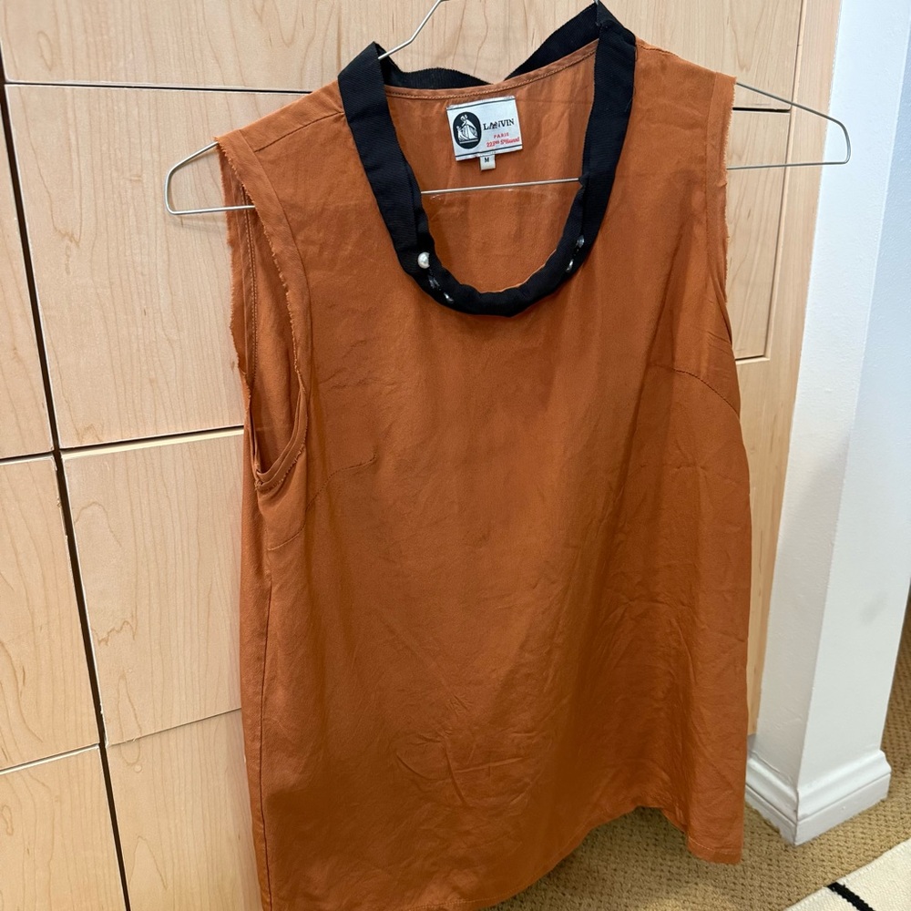 Lanvin Women's Orange Sleeveless Top